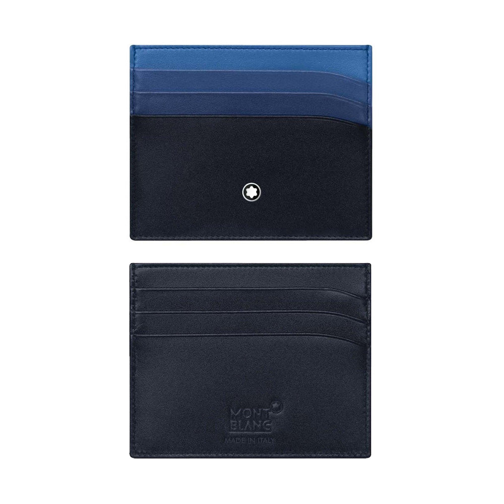 Montblanc Set with PIX Blue Rollerball and Meisterstück Pocket Holder 6cc Navy Blue