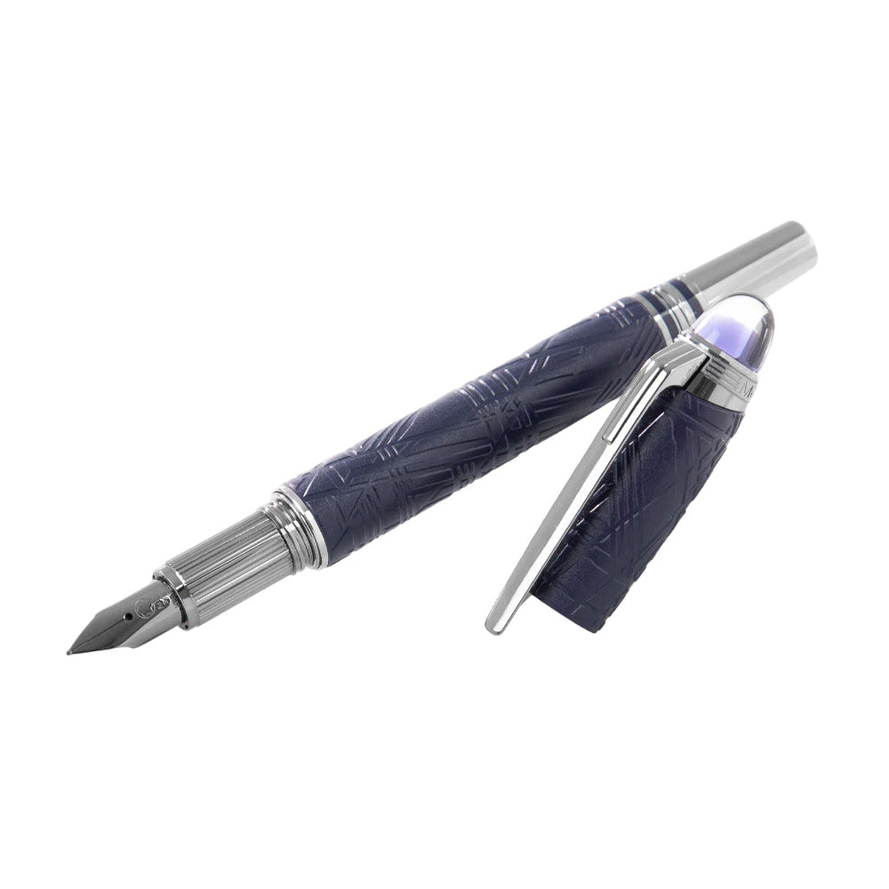 Montblanc StarWalker SpaceBlue Precious Resin With Ruthenium-coated Trim Fountain Pen - 14Kt Gold Medium Nib