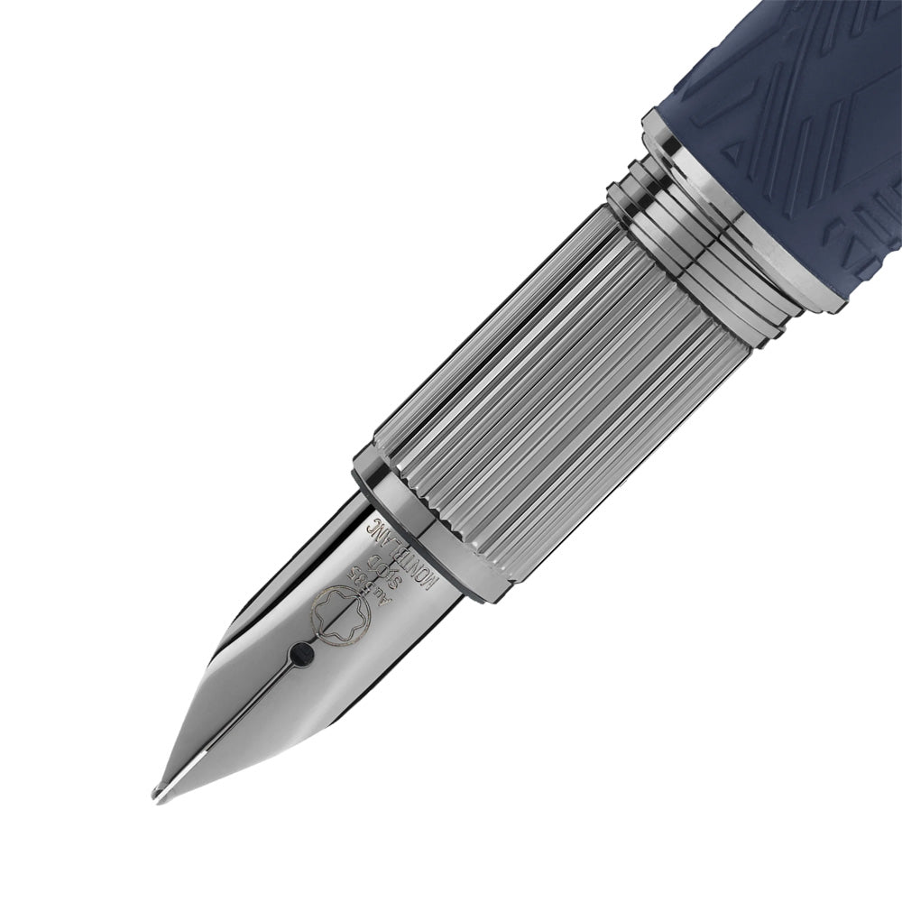 Montblanc StarWalker SpaceBlue Precious Resin With Ruthenium-coated Trim Fountain Pen - 14Kt Gold Medium Nib