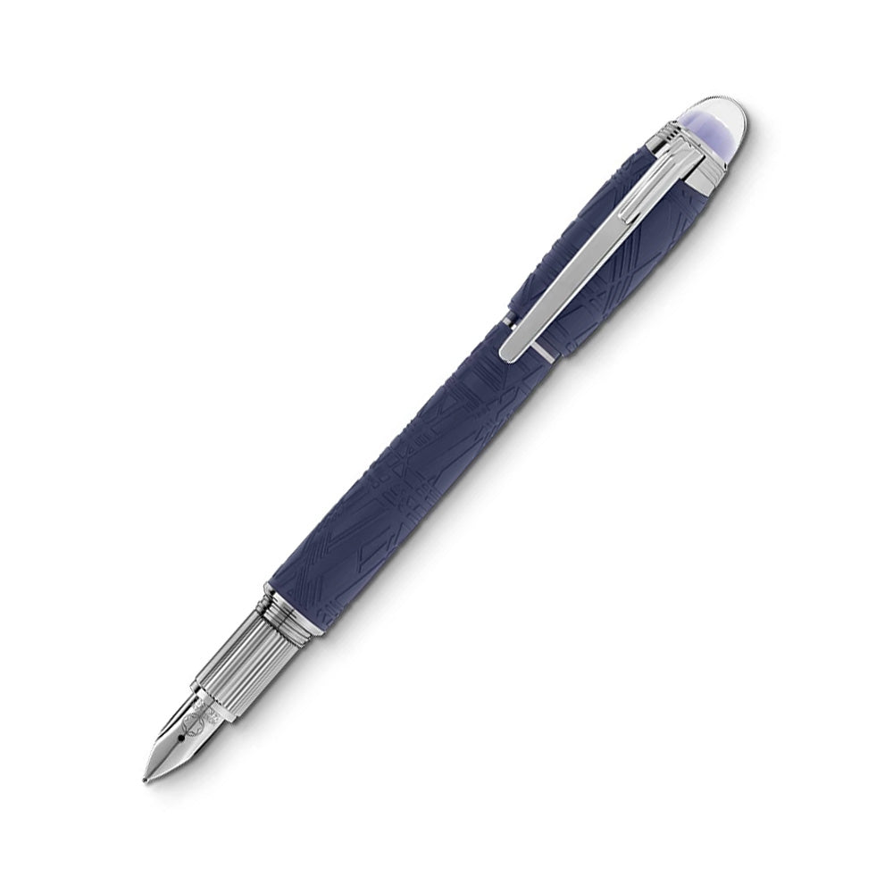 Montblanc StarWalker SpaceBlue Precious Resin With Ruthenium-coated Trim Fountain Pen - 14Kt Gold Fine Nib