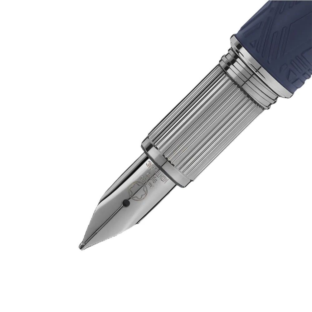 Montblanc StarWalker SpaceBlue Doue Resin With Ruthenium-coated Trim Fountain Pen 