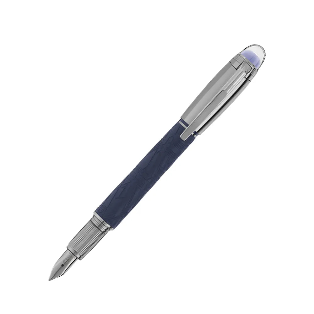 Montblanc StarWalker SpaceBlue Doue Resin With Ruthenium-coated Trim Fountain Pen - 14Kt Gold-Ruthenium-coated Nib