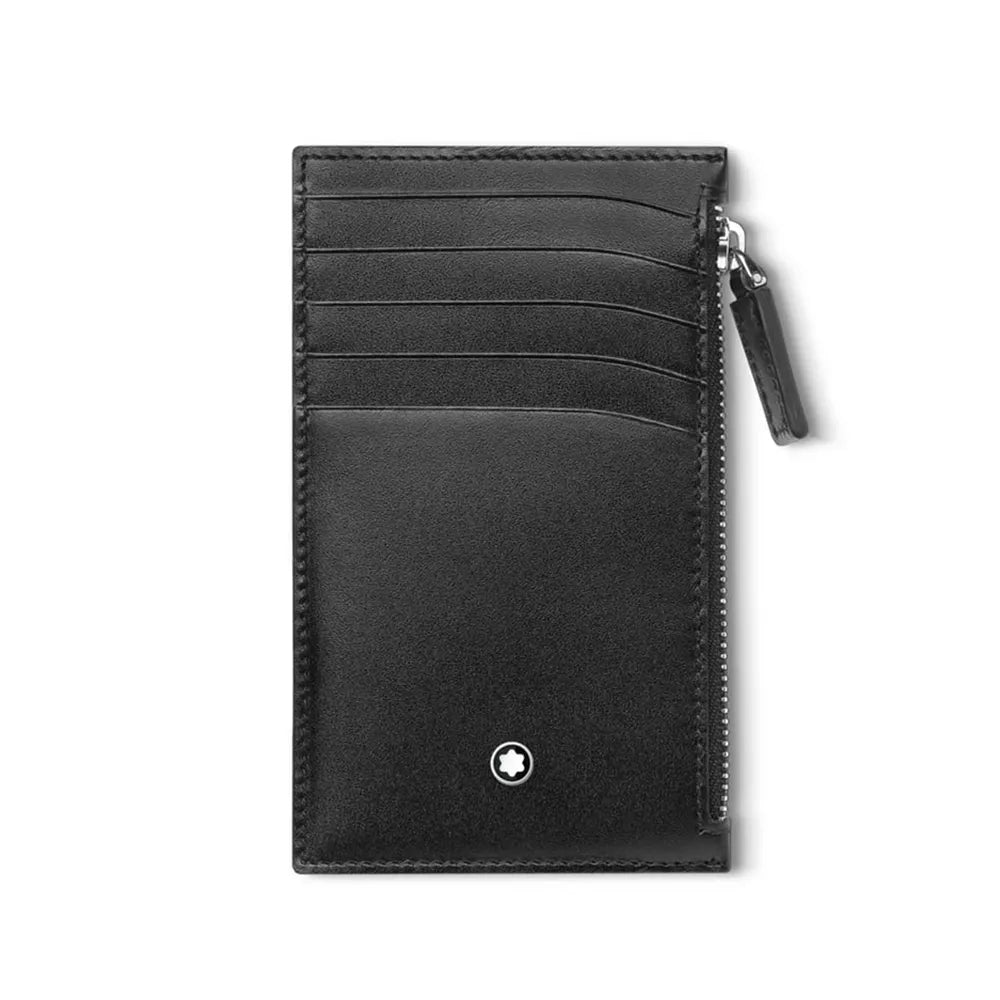 Montblanc Set Meisterstück Classique 163 Black Precious Resin GT Rollerball Pen with Meisterstück Pocket 5cc with Zip Black Card Holder
