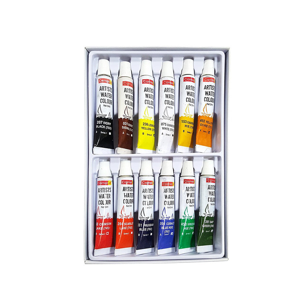 Camel Artist Water Colours 5ml Tubes - 12 Shades