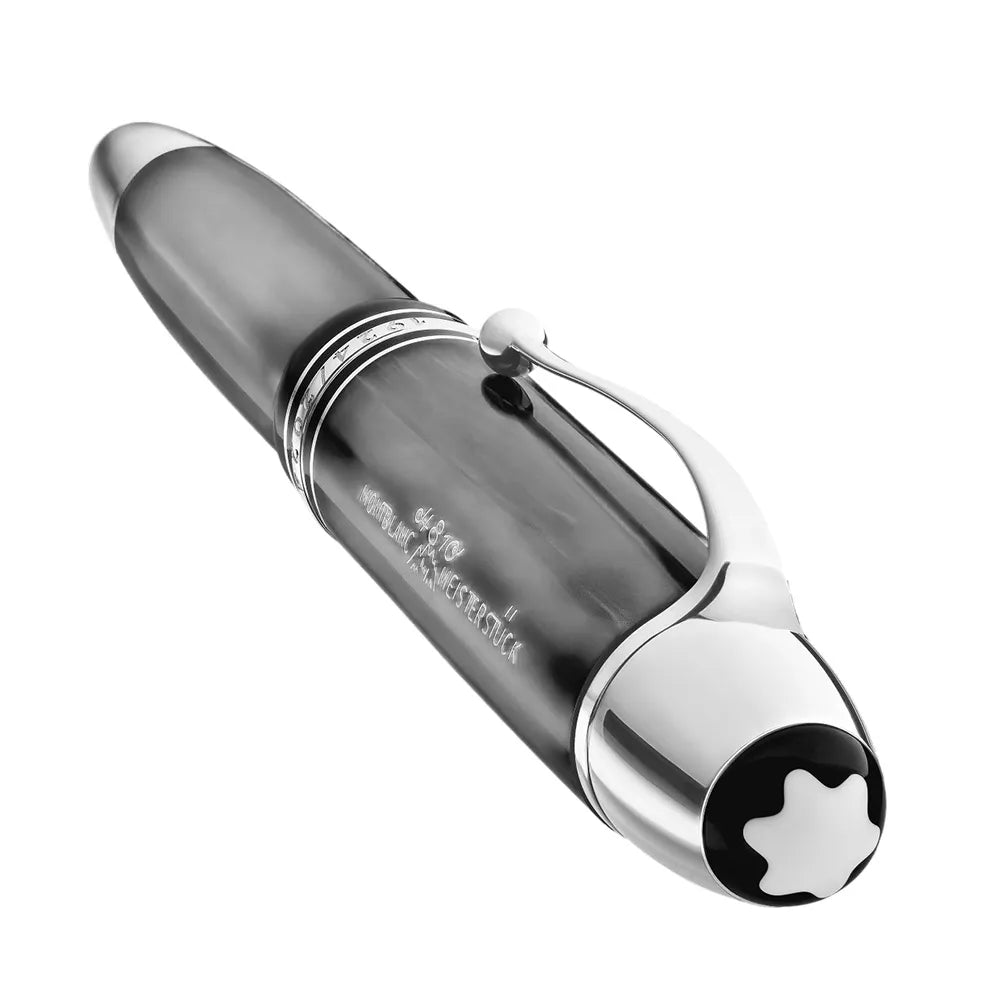 Montblanc Meisterstück The Origin Collections 149 Black Resin with Platinum-Coated Trim Fountain Pen - 18Kt Gold Rhodium-Plated Medium Nib