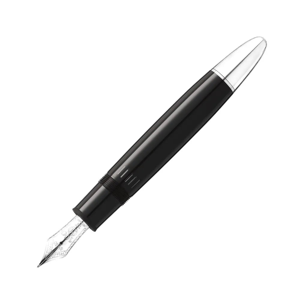 Montblanc Meisterstück The Origin Collections 149 Black Resin with Platinum-Coated Trim Fountain Pen - 18Kt Gold Rhodium-Plated Medium Nib