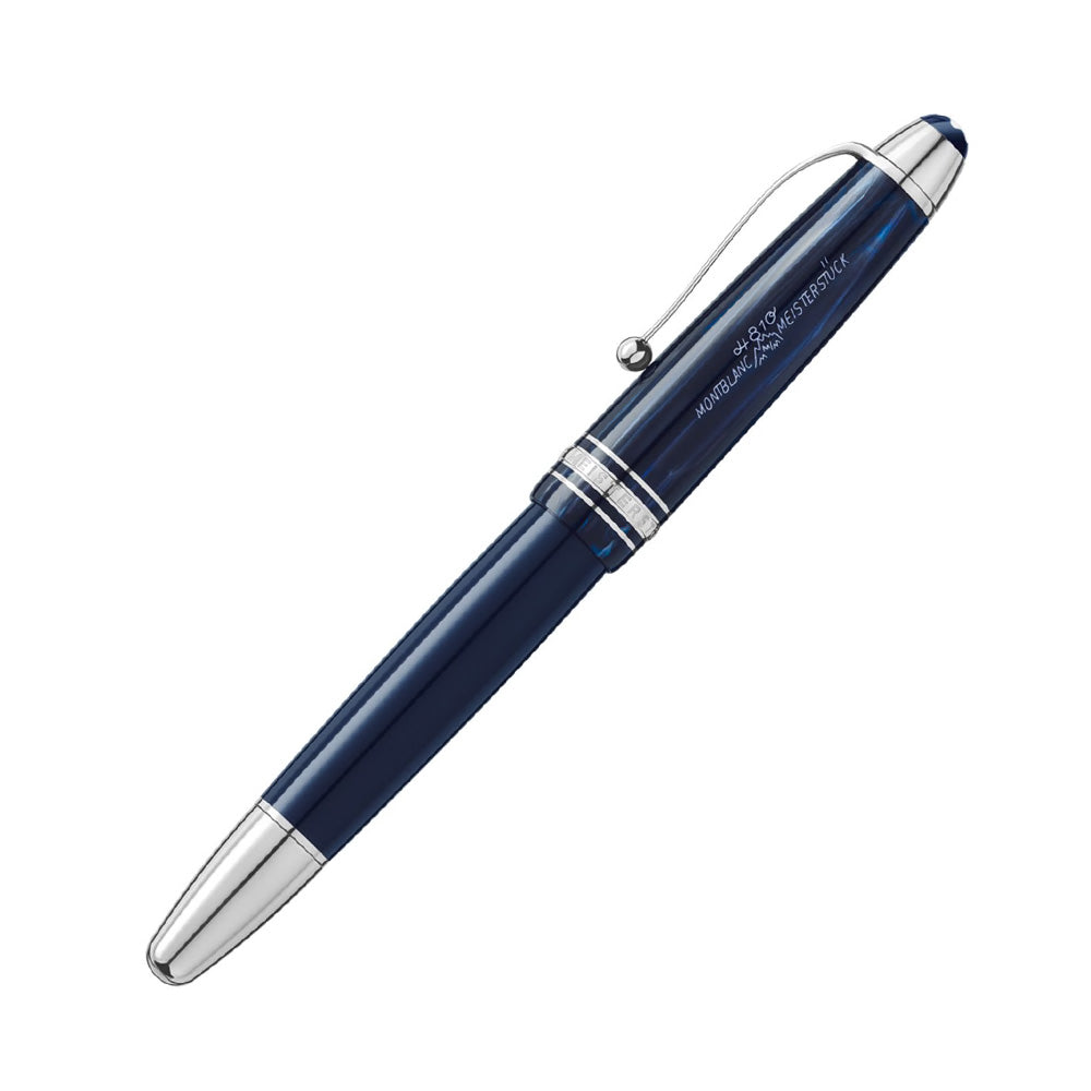 Montblanc Meisterstück The Original Collection Blue With Platinum Trim Legrand Fountain Pen - 14Kt Gold Rhodium-Coated Medium Nib