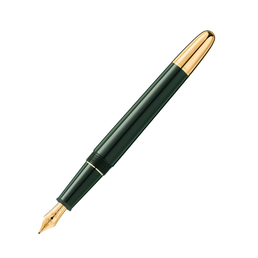 Montblanc Meisterstück The Original Collection Classic Green With Gold Trims Fountain Pen - 14Kt Gold Medium Nib