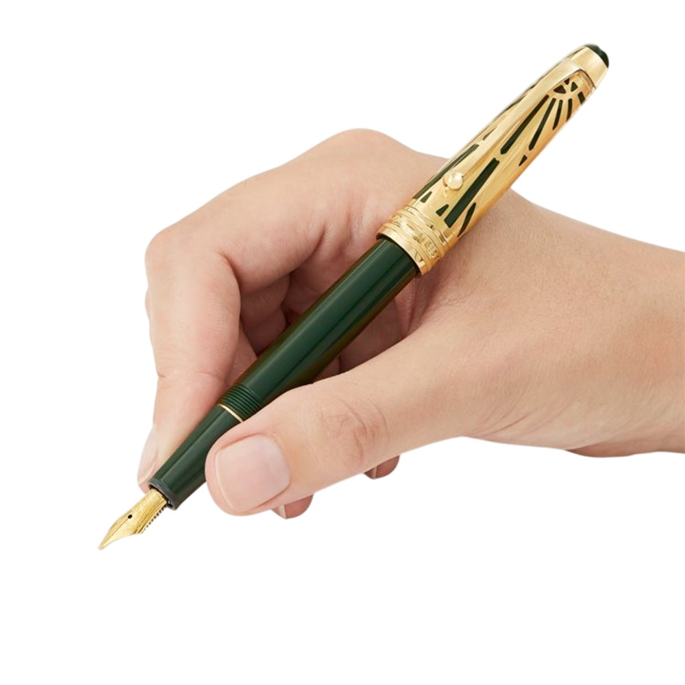 Montblanc Meisterstück The Original Collection Doue Classique Green GT Fountain Pen - 14Kt Gold Medium Nib