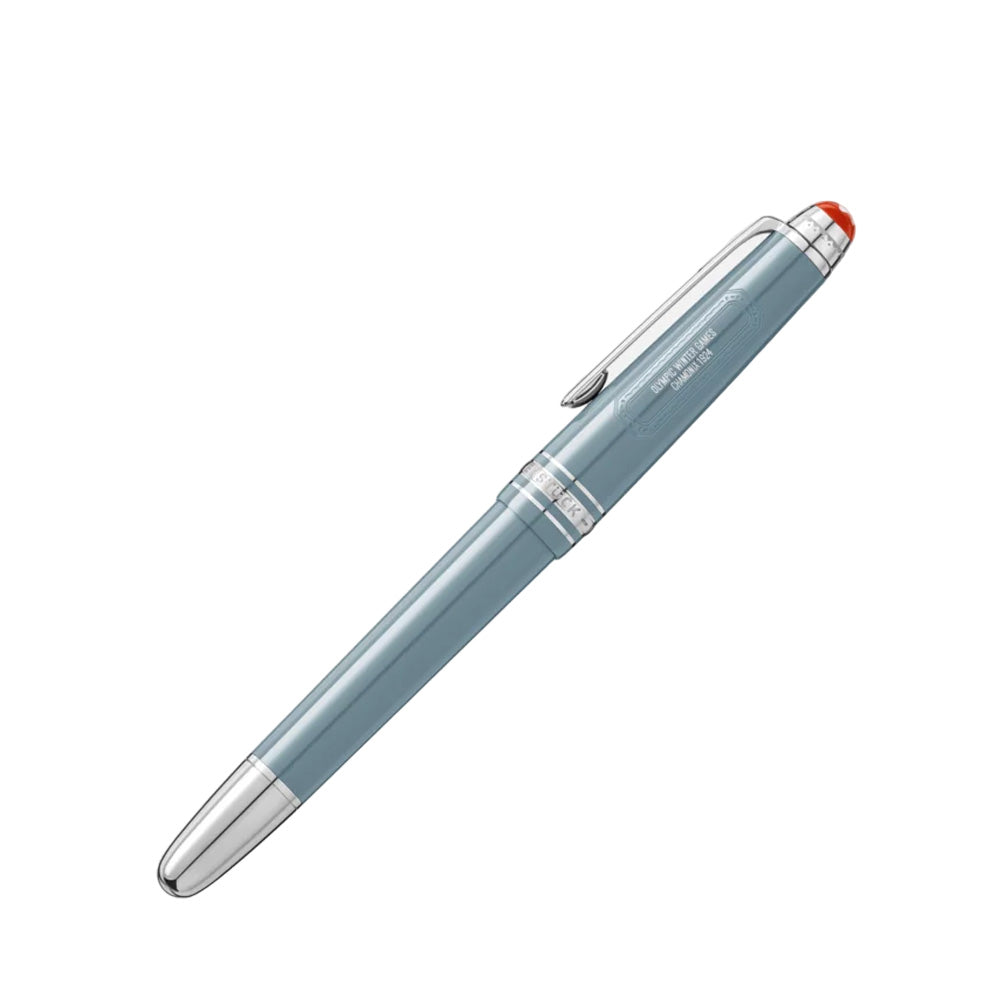 Montblanc Meisterstück The Olympic Heritage Collection Chamonix 1924 Classic Grey Resin Platinum Trim SE Fountain Pen – 14Kt Gold Medium Nib