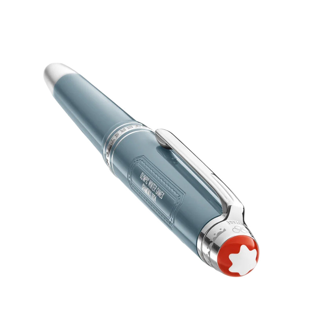 Montblanc Meisterstück The Olympic Heritage Collection Chamonix 1924 Classic Grey Resin Platinum Trim SE Fountain Pen – 14Kt Gold Medium Nib