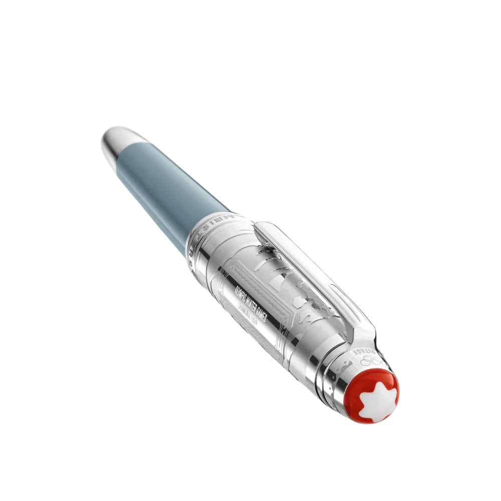 Montblanc Meisterstück Olympic Heritage Chamonix 1924 Doue Classic Grey Resin with Platinum Trim SE Rollerball Pen
