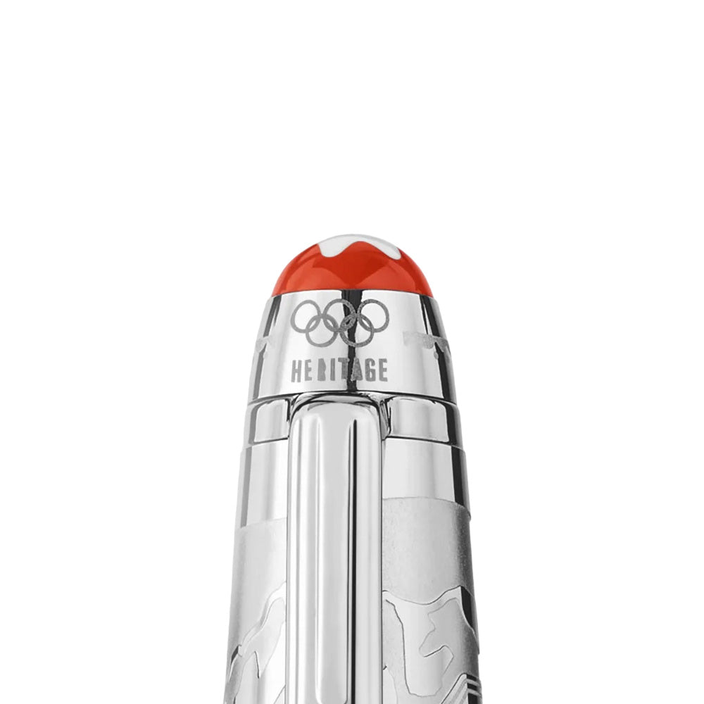 Montblanc Meisterstück Olympic Heritage Chamonix 1924 Doue Classic Grey Resin with Platinum Trim SE Ballpoint Pen