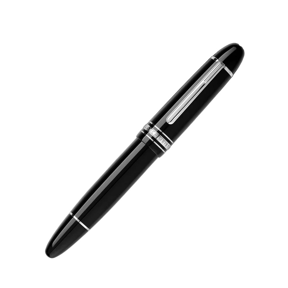 Montblanc Meisterstück 149 Black Resin with Platinum-Coated Trim Fountain Pen - 18Kt Gold Rhodium-Plated Fine Nib