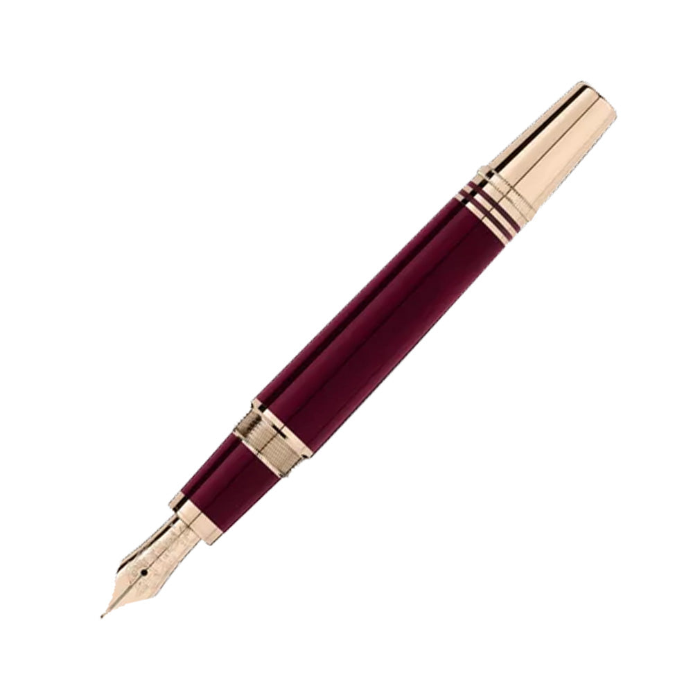 Montblanc John F. Kennedy Burgundy Resin Special Edition Fountain Pen - 14Kt Gold Medium Nib