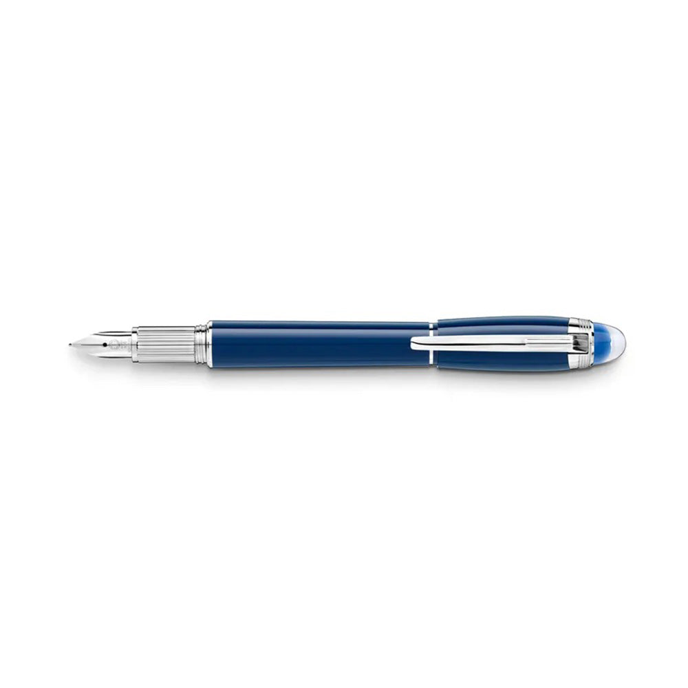 Montblanc StarWalker Blue Planet Precious Resin With Platinum-coated Trim Fountain Pen - 14Kt Gold Rhodium-coated Nib