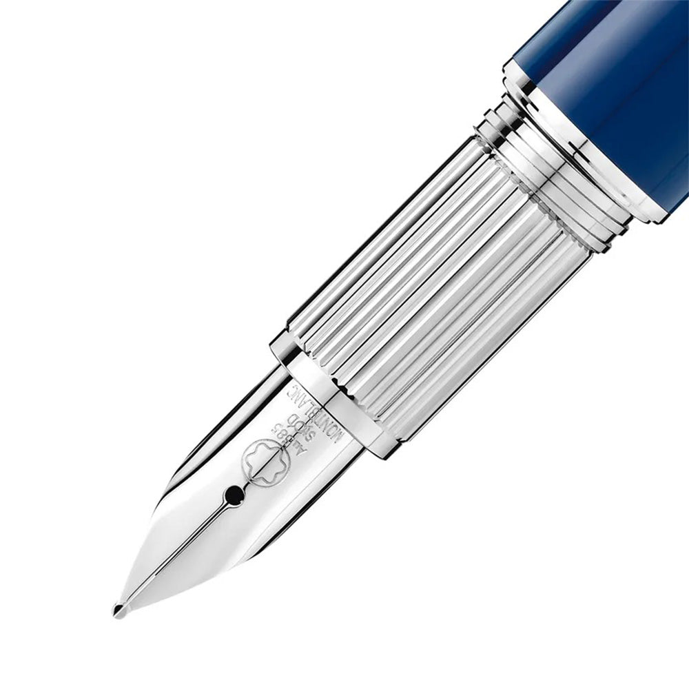 Montblanc StarWalker Blue Planet Precious Resin With Platinum-coated Trim Fountain Pen - 14Kt Gold Rhodium-coated Medium Nib