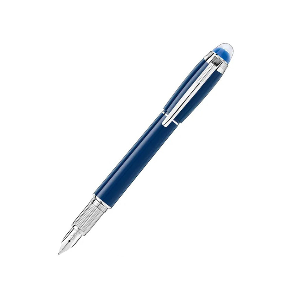 Montblanc StarWalker Blue Planet Precious Resin With Platinum-coated Trim Fountain Pen - 14Kt Gold Rhodium-coated Medium Nib