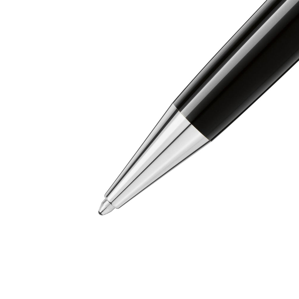 Montblanc Meisterstuck Black Resin with Platinum Line Midsize Ballpoin