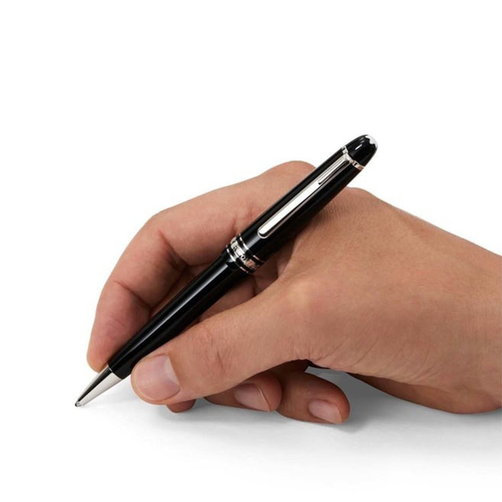 Montblanc Meisterstuck Black Resin with Platinum Line Midsize Ballpoin