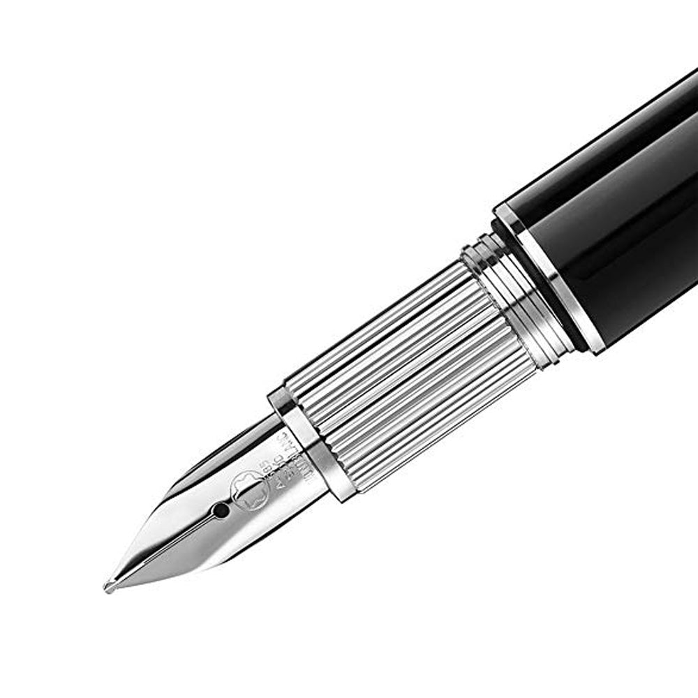 Montblanc StarWalker Black Precious Resin With Platinum-coated Trim Fountain Pen - 14Kt Gold Medium Nib