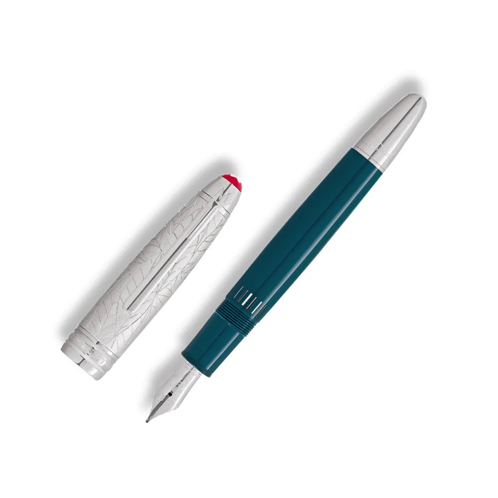 Montblanc Meisterstück Romeo & Juliet Doué LeGrand Teal Precious Resin Fountain Pen - 18Kt Gold Rhodium-coated Nib