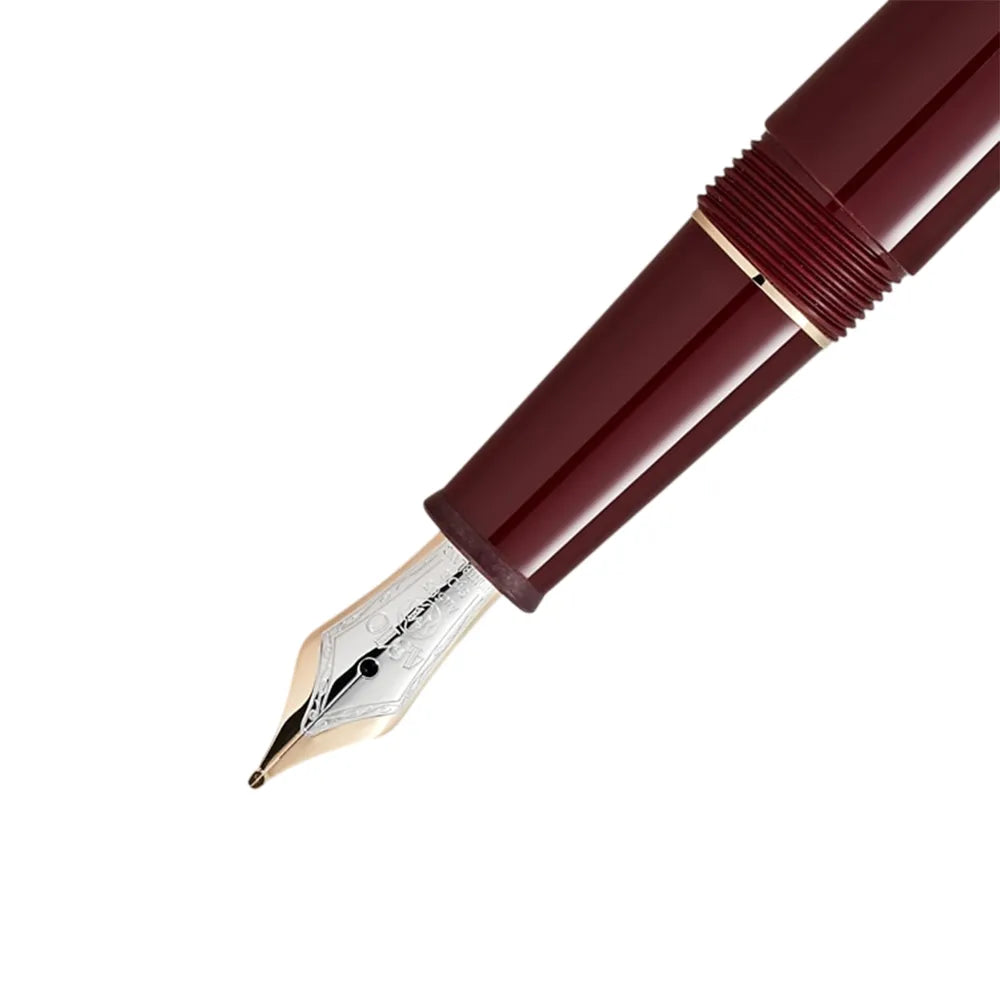 Montblanc Meisterstück Classique Burgundy Red Resin GT Fountain Pen - 14Kt Gold-Rhodium-Coated Nib
