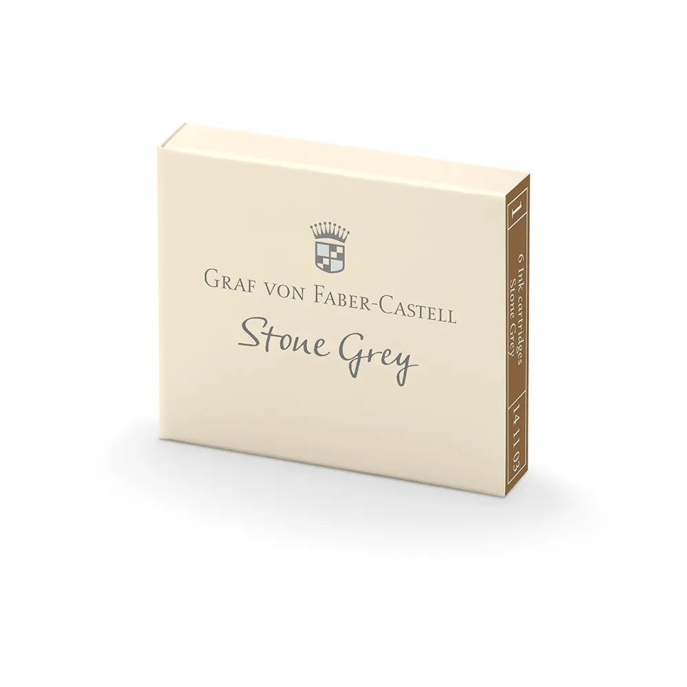 Graf Von Faber-Castell Ink Cartridges TP/6 - Stone Grey