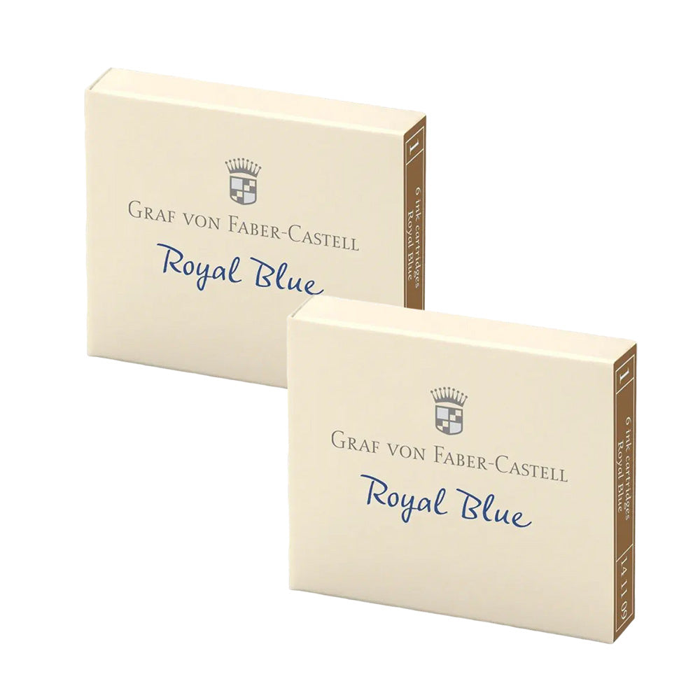 Graf Von Faber-Castell Ink Cartridges TP/6 - Royal Blue (Pack of 2)