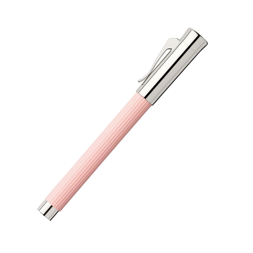 Fountain pen Tamitio Rosé, M Our series „Tamitio“ shows how the culture of writing can be enriched with extraordinary nuances. Each of the slender writing implements is the expression of pure elegance and therefore both, eye-catcher and stylish accessory, together. Matt lacquered metal barrel, finely fluted, Rosé Chrome-plated, highly polished metal parts Solid, spring-loaded Clip High-quality, rhodium-plated stainless steel medium nib Cartridge-converter system Converter included Green gift box included