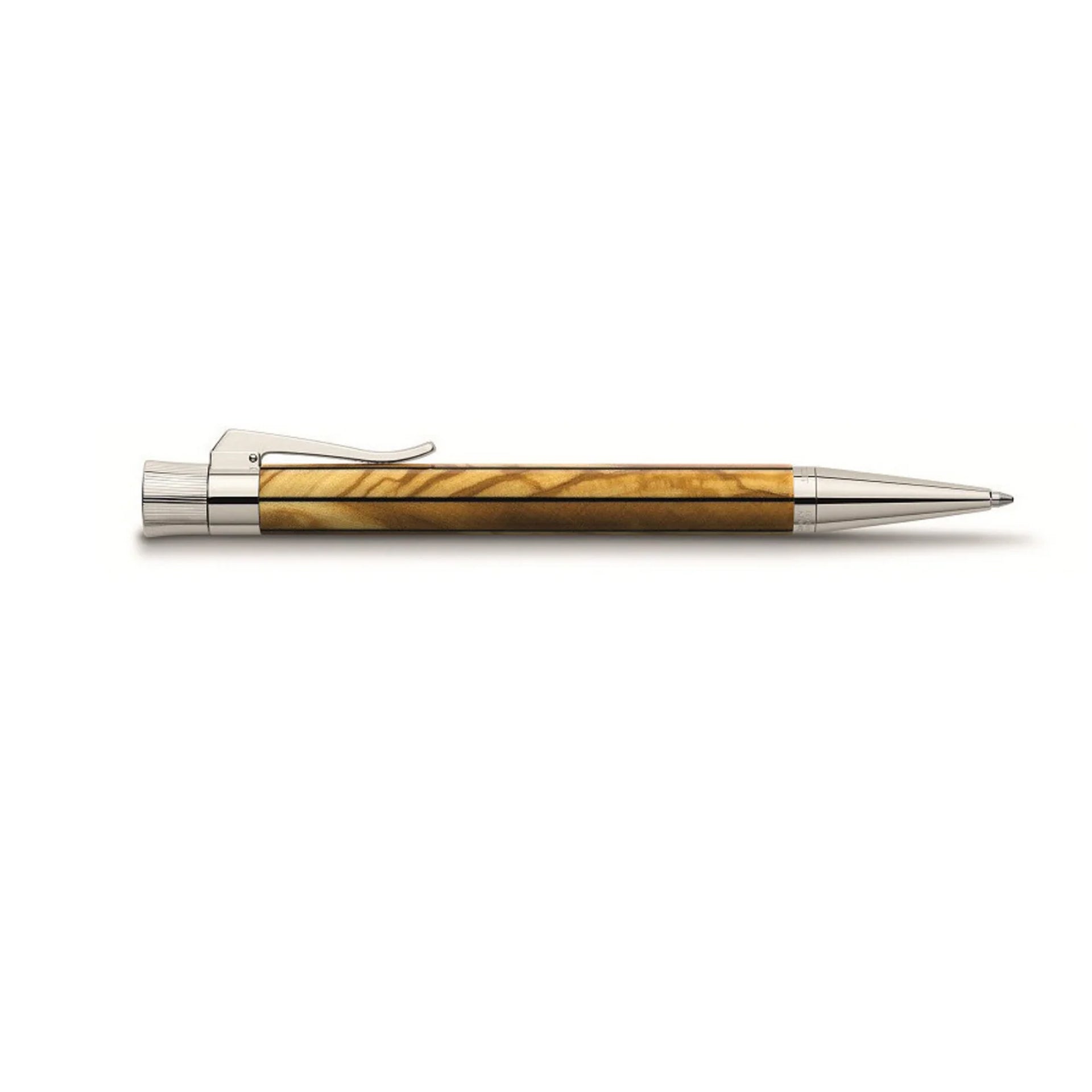 Graf Von Faber-Castell Elemento Olive with Platinum-plated Trim Ballpoint Pen