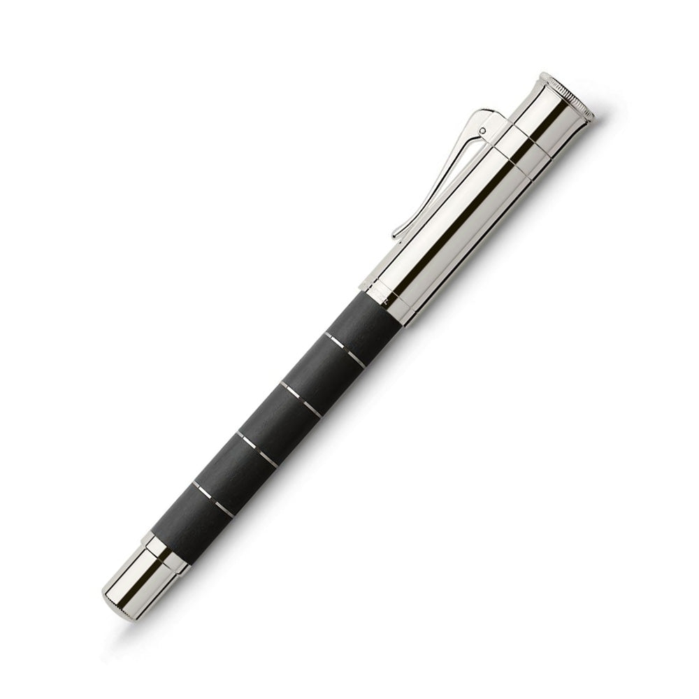 Graf von Faber-Castell Classic Anello Ebony Black Precious Resin Fountain Pen – 18Kt Gold Medium Nib