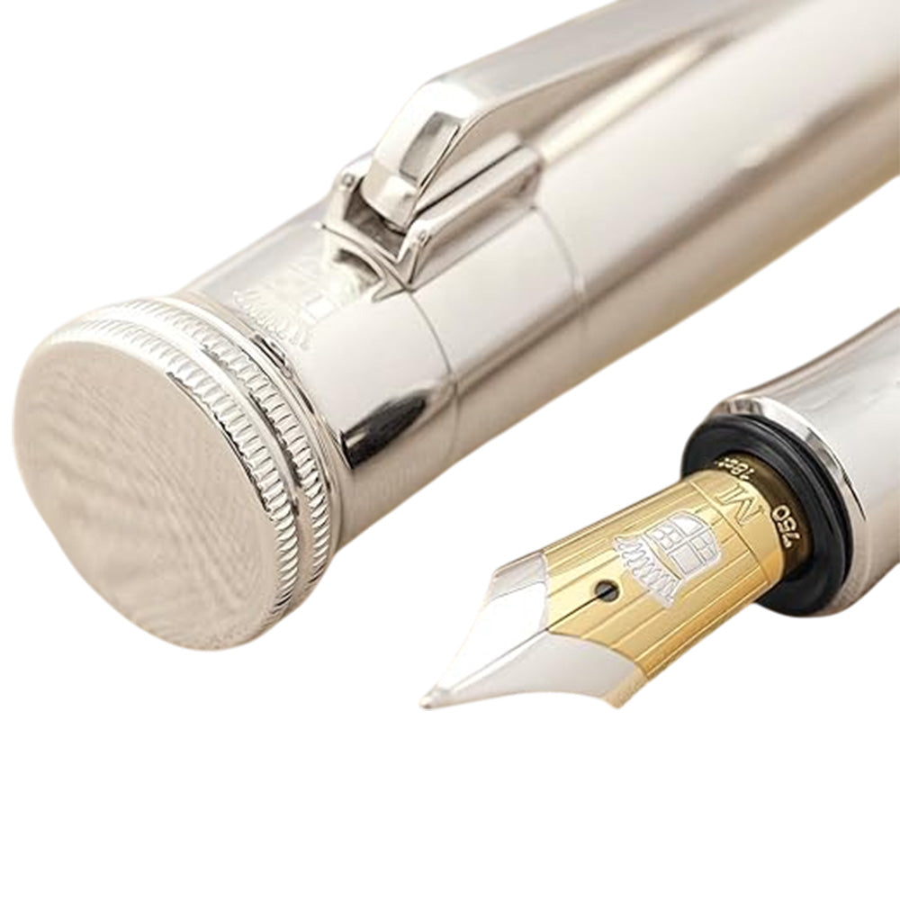 Graf von Faber-Castell Classic Platinum-Plated Fountain Pen – 18Kt Gold Medium Nib