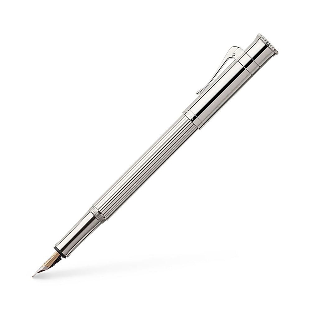 Graf von Faber-Castell Classic Platinum-Plated Fountain Pen – 18Kt Gold Medium Nib