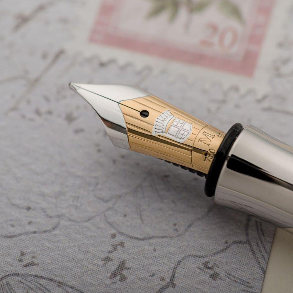 Graf von Faber-Castell Classic Anello Titanium Fountain Pen – 18Kt Gold Medium Nib