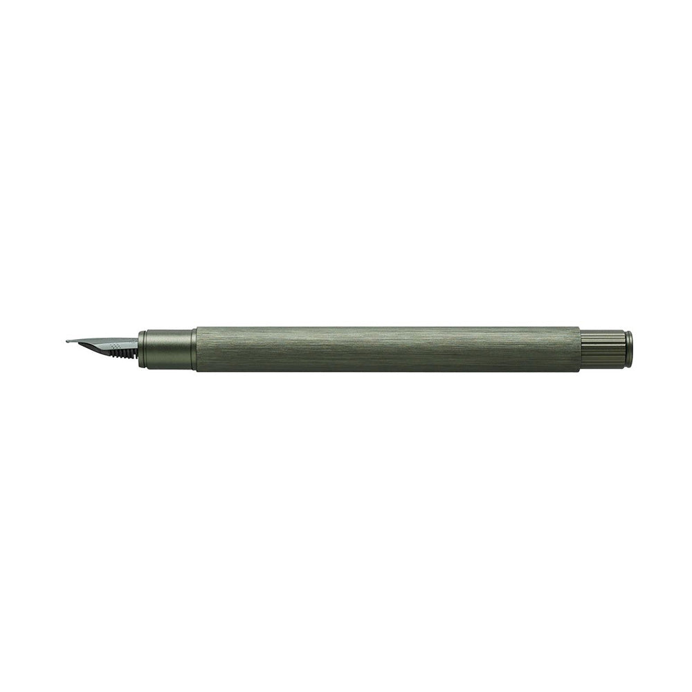 Faber-Castell Neo Slim Aluminium Olive Green Fountain Pen - Extra Fine Nib