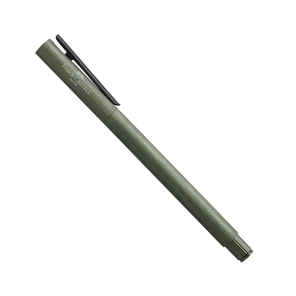 Faber-Castell Neo Slim Aluminium Olive Green Fountain Pen - Extra Fine Nib