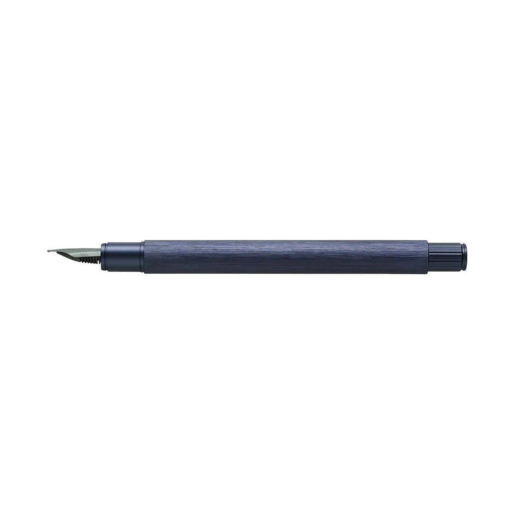 Faber-Castell Neo Slim Aluminium Dark Blue Fountain Pen - Medium Nib