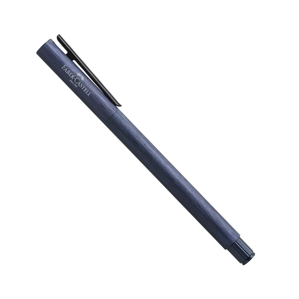 Faber-Castell Neo Slim Aluminium Dark Blue Fountain Pen - Medium Nib