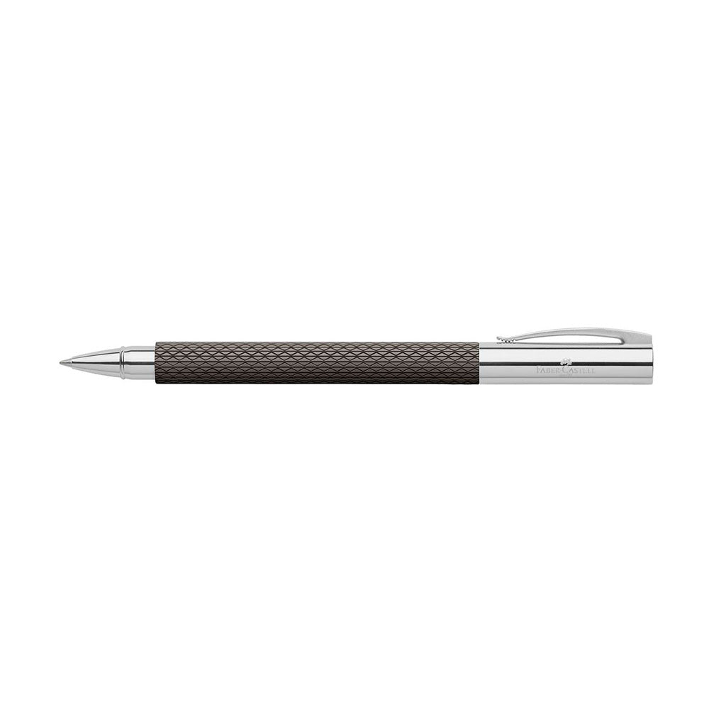 Faber-Castell Ambition OpArt Black Sand with Chrome-Plated Cap Rollerball Pen
