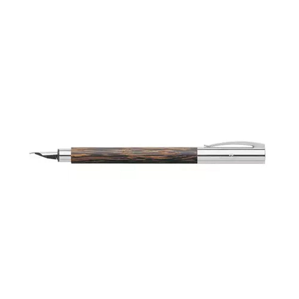 Faber-Castell Ambition Coconut with Chrome-Plated Cap Fountain Pen – Fine Nib