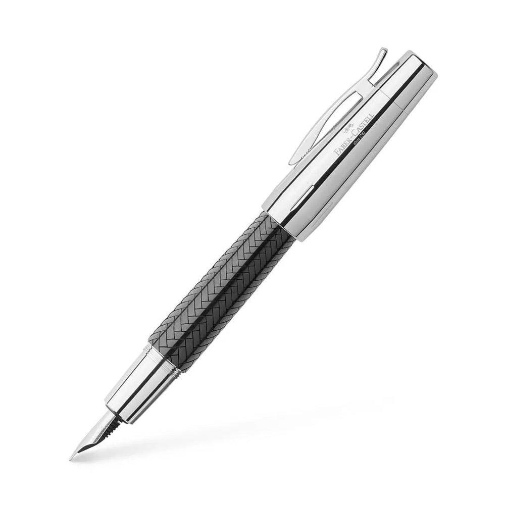 Faber-Castell E-motion Black Precious Resin Fountain Pen - Medium Nib
