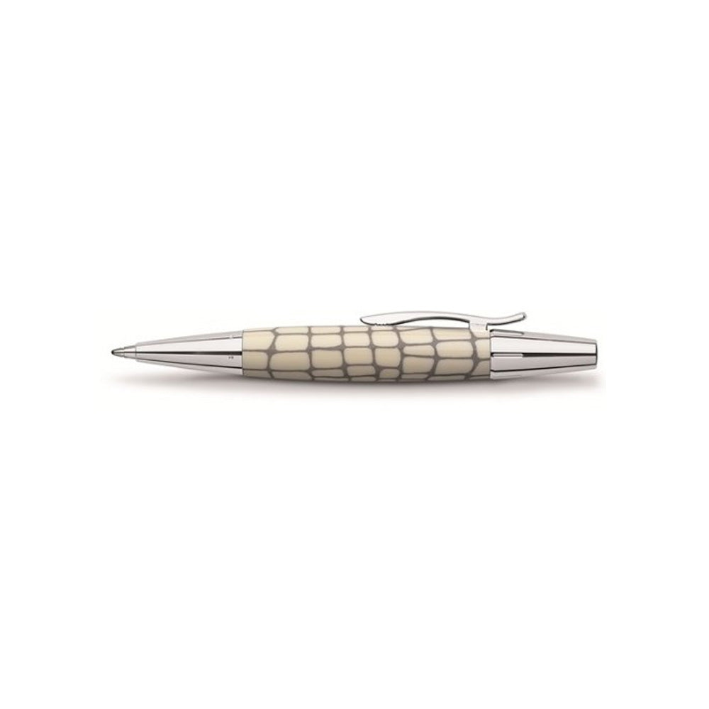 Faber-Castell E-motion Precious Croco Ivory Resin Ballpoint Pen
