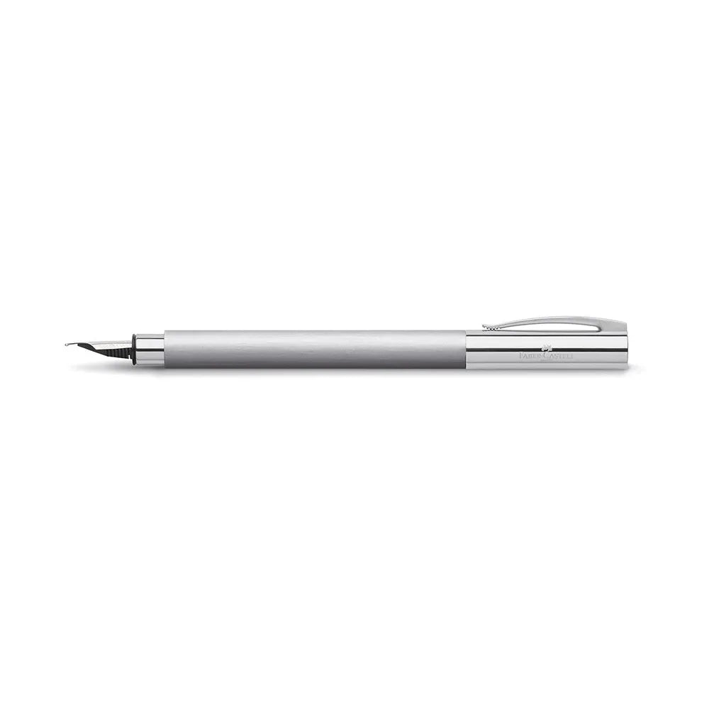 Faber-Castell Ambition Silver Brushed Stainless Steel Fountain Pen 