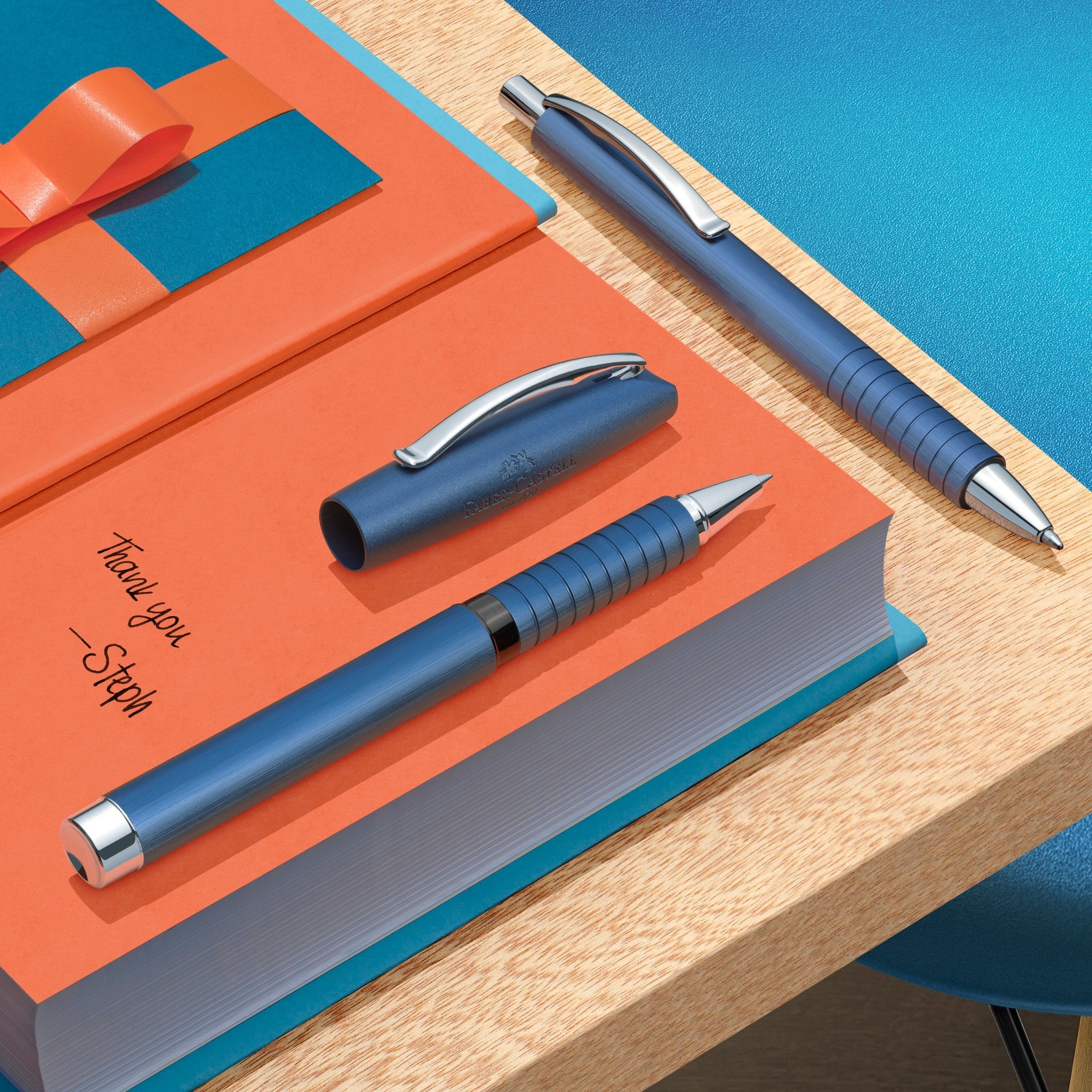 Faber-Castell Essentio Aluminium Blue Ballpoint Pen