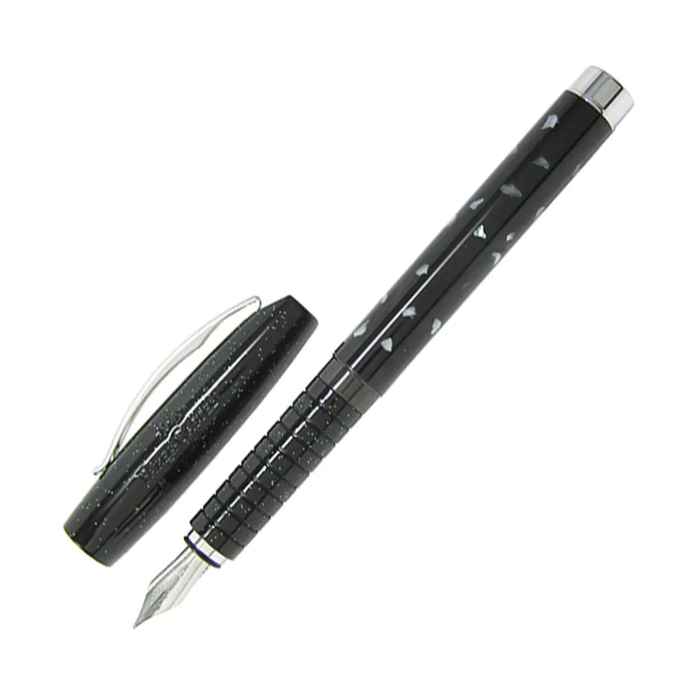 Faber-Castell Essentio Mother-of-Pearl Black Resin Fountain Pen - Broad Nib