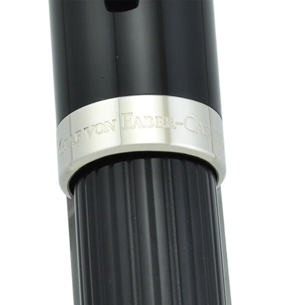 Graf von Faber-Castell Intuition Fluted Black Fountain Pen – 18Kt Gold Medium Nib