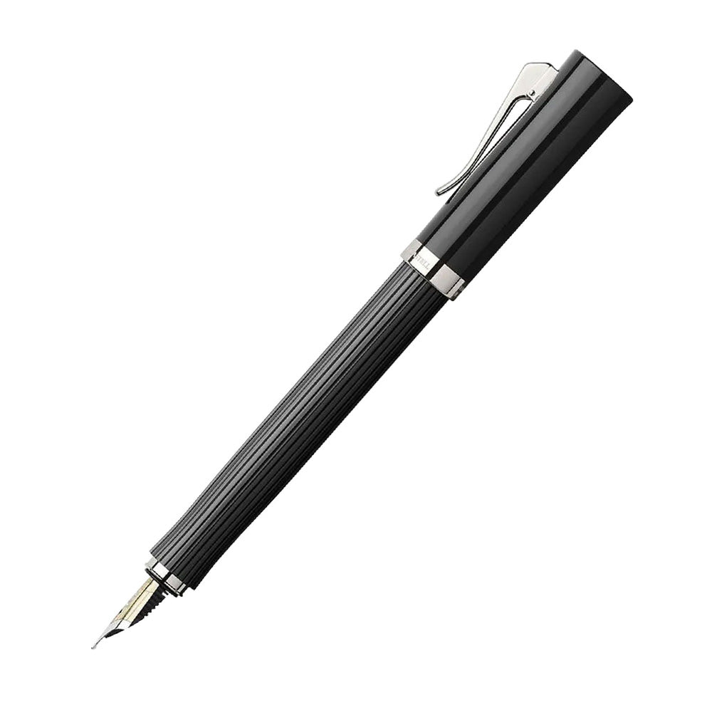 Graf von Faber-Castell Intuition Fluted Black Fountain Pen – 18Kt Gold Medium Nib