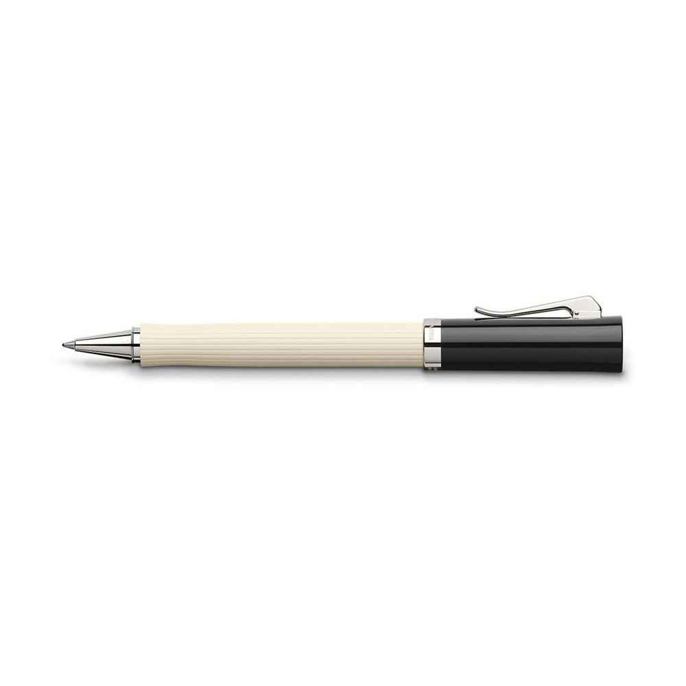 Graf von Faber-Castell Intuition Fluted Ivory Resin with Platinum-Plated Trim Rollerball Pen