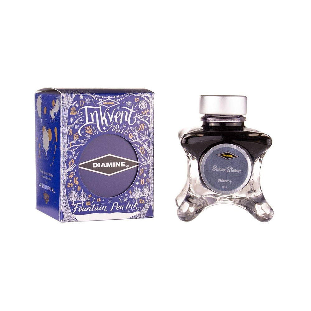 Diamine Inkvent Blue Edition Shimmer Ink 50ml Bottle – Snow Storm